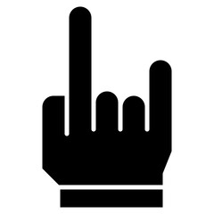 Vector Icon rock, hand, hands and gestures, gestures, sign