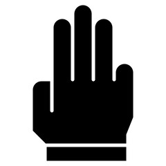 Vector Icon five, hand, hands and gestures, gestures, sign