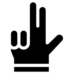 Vector Icon two, hand, hands and gestures, gestures, sign