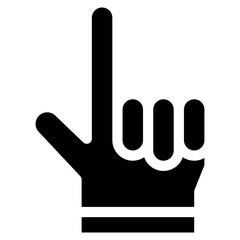 Vector Icon one, hand, hands and gestures, gestures, sign