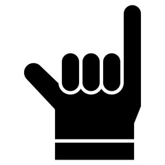 Vector Icon little finger, hand, hands and gestures, gestures, sign