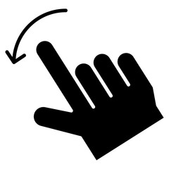 Vector Icon rotate right, hand, hands and gestures, gestures, sign