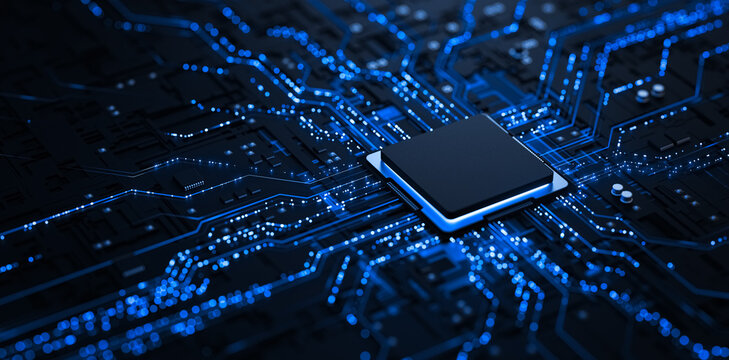 Processor chip on circuit board with copy space for design