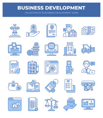 Collection of 25 Business Development Icons. Boost Your Business Growth