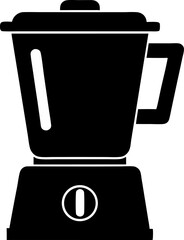 Blender With Lid Silhouette Vector Illustration 