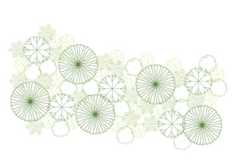 architecture drawing plant tree top view plan greenery vegetation vector. design nature architectural landscape set element illustration bush garden flora sapling minimal. architect isolated.