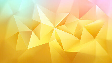 Pastel yellow gradient background with polygonal mesh