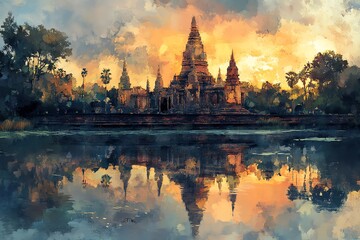 Obraz premium historic Bangkok site in Thailand