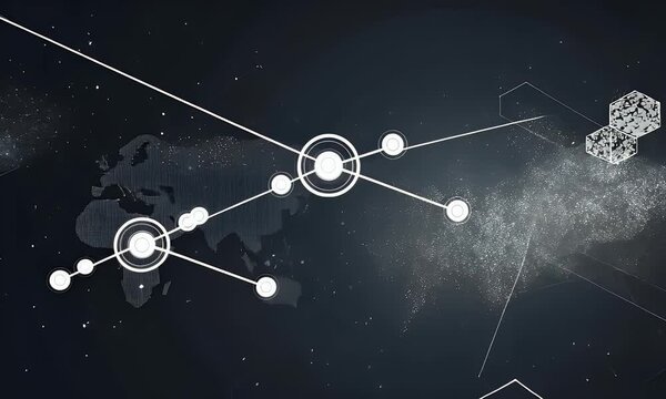 Abstract network design.  Intricate connections