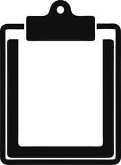 Clipboard With Paper Silhouette Vector Illustration