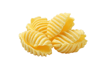 [Transparent Background PNG]Close Up of Yellow Pasta Shells