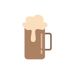 Stylized illustration of a refreshing beer glass with frothy head design