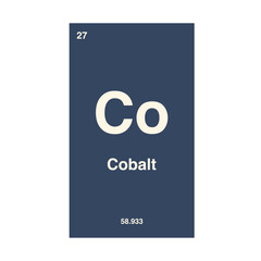 cobalt periodic vector isolated on transparent background
