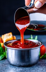 red caviar in a glass