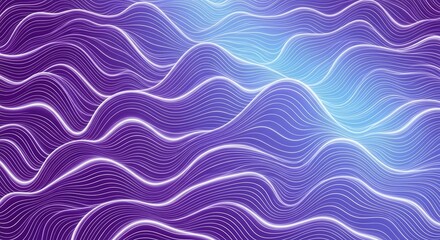 Abstract Purple and Blue Wave Pattern Background  Digital Art,  Fluid Lines,  Curved Design,  Gradient Texture