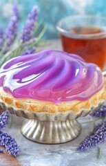 cake on a plate with a spoon