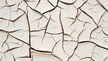 Detailed close-up showcases the cracked and dried earth, exhibiting intricate patterns and textures of environmental impact. Evoking a sense of desolation and resilience.