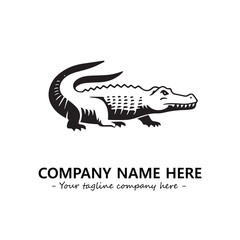 Obraz premium Crocodile logo company design vector illustration