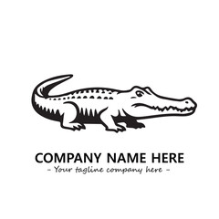 Obraz premium Crocodile logo company design vector illustration