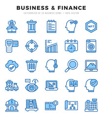 Business & Finance web icons in Two Color style.
