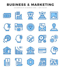 Business & Marketing icon pack for your website. mobile. presentation. and logo design.