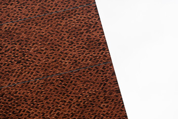 part of brown red brick building architecture background