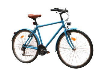 Obraz premium [Transparent Background PNG]Classic Blue Bicycle Isolated on White Background