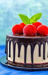 chocolate cake with berries