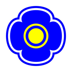 simple flower on white background floral icon perfect for graphic designs logos mobile apps posters and more vector