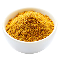 Bowl of Golden Turmeric Powder, Close-Up