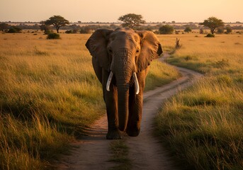 Obraz premium Elephant on Path