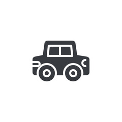 Car toy vector icon