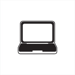 Minimalist Laptop Icon Silhouette