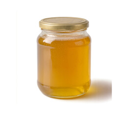 glass jar with honey isolated on transparent or white background png
