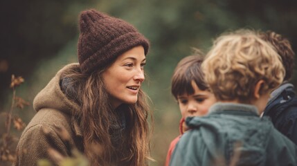 Educating children on climate change through nature exploration outdoor classroom engaging learning environment