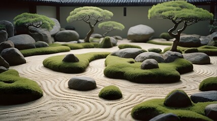 Potrait of satisfying zen garden AI Generated Image