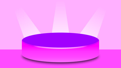 Podium symbol editable vector icon. Purple Winners podium.