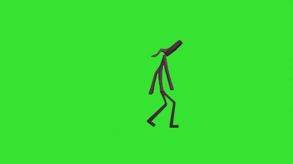 Walking of sad man at right side green screen or chroma key video clip motion background - Powered by Adobe