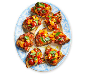 bruschetta with tomato and basil