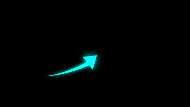 Rising arrow glow transparent channel. arrow rising glow   business growth arrow and graph chart, Business line arrow.