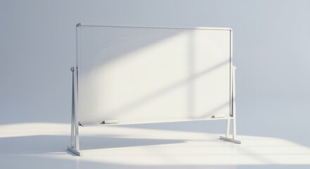 Obraz premium Whiteboard Presentation Ready for Ideas in Simple Studio Setting