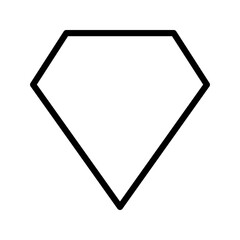 Simple diamond line art. Great for jewelry, luxury, or decorative designs.