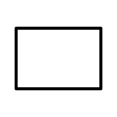Minimalist rectangle line art. Suits web design, interfaces, or education.