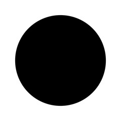 Bold black glyph of a circle. Perfect for logos, UI design, or branding.