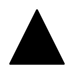 Fototapeta premium Bold triangle glyph. Suits web design, education, or modern illustrations.