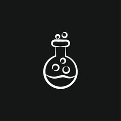 Medical Flask icon logo flat vector design