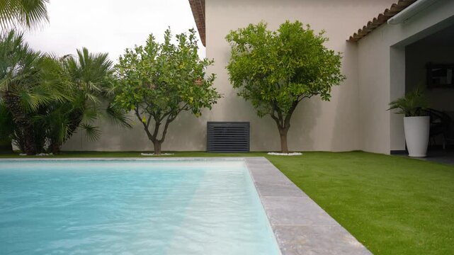 luxury French villa with private pool utilising air conditioning to keep cool