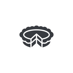 Pie with a slice cut vector icon