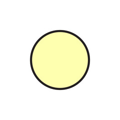 Vibrant outline filled circle icon. Ideal for UI design, logos, or branding.