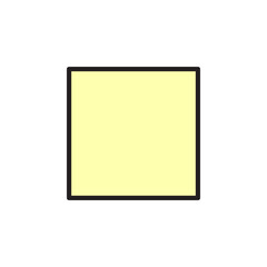 Vibrant square with black outline. Perfect for design or illustrations.